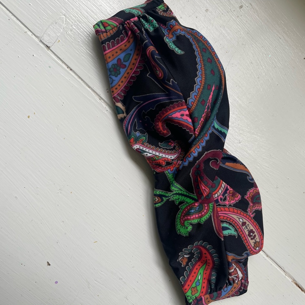 Victoria's Secret Black Paisley Bikini Top